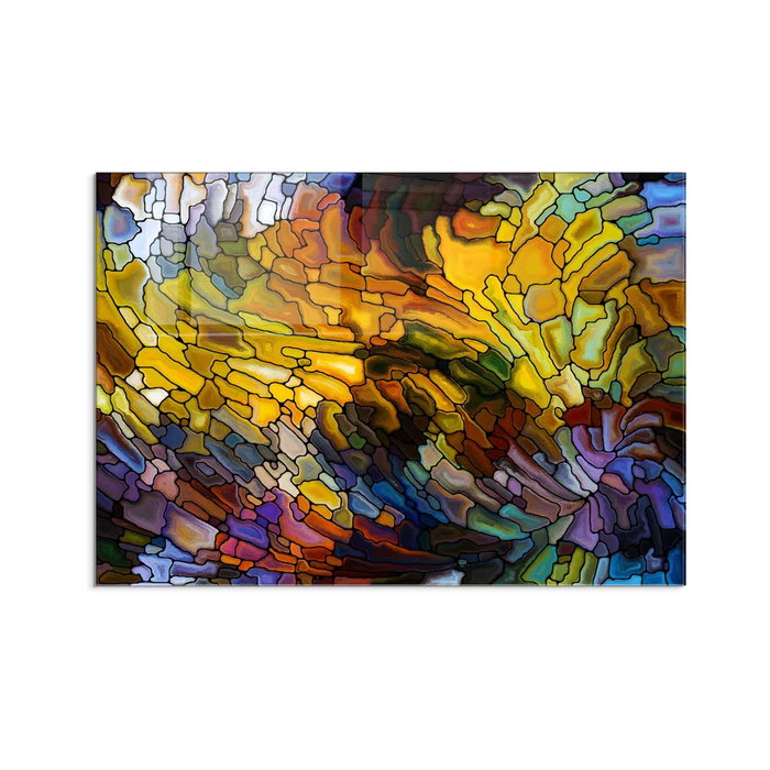Wallity Pintura Decorativa de Vidrio Templado Multicolor 70 x 100 cm